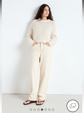 American Vintage Tineborow Straight Jeans in Ecru